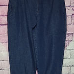 Poetry  WIDE LEG CROPPED DENIM STYLE NAVY LINEN PANTS 14 NEW WITH TAGS Photo 0