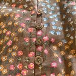 Summersalt  The Countryside Poplin Button Down Midi Dress Small Floral Tiered Photo 4