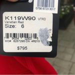 St. John  Red Flutter Sleeve Boatneck Dress Size 6 Photo 4