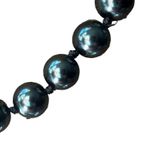 Vintage Roman Necklace Dark Gray Faux Pearls Knotted Between Adjustable 19" Photo 1