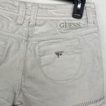 Guess  Y2K White Jean Shorts Raw Hem size 14 (Junior size) Photo 2