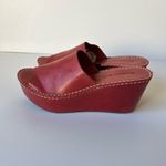 Chocolat Blu Chocolate Blu Westbrook Leather Wedge Platform Sandals Red Size 6.5 Photo 2