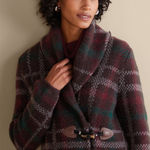 Soft Surroundings Wool Alpaca Blend Plaid Toggle Coat Jacket Med Photo 0
