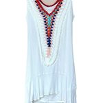 Venus Dress 2 Crochet Accent Mini Midi Sleeveless White Boho Pullover NWOT Photo 0