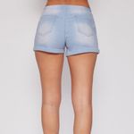 Ymi  NWT Jeans Kozy Fit Knit Denim Shorts High Rise Light Wash Blue Size  Medium Photo 2