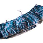 Aqua Blue Paisley Off the Shoulder Bikini Set Women’s Size X Photo 2