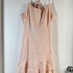 Antonio Melani Sleeveless Dress 55% Linen Multi Layer Ruffle Pink Sz 12 L Photo 0