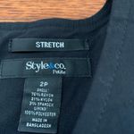 Style & Co ⭐️ Black Bodycon Zippered Pocket Work Dress Size 2P Photo 2