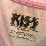 Kiss Tie Dye Ombre Band Crop Top Short Sleeves Purple Blue Pink XL Juniors Photo 2