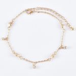 Layered Love Heart Butterfly Anklet for Women Gold Photo 1