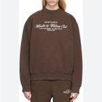 Sporty & Rich Brown H & W Club Crewneck Sweatshirt M Size M Photo 4