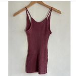 SKIMS  Sheer Knit Plunge Tank in Beet, Size X-Small Photo 11
