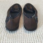 Etienne Aigner EA  Brown Navy Flats Loafers Canvas Shoes Size 7.5 EUC #3162 Photo 3