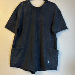 Free People NEW! $60  Movement Size M HOT SHOT TEE ROMPER ONESIE Washed Black Photo 1