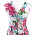 Cynthia Steffe Floral Print Dress Jacquard Pink Peony Cocktail Fit & Flare 6 NWT Photo 7