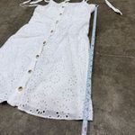 ZARA  eyelet lace coquette buttoned mini dress Photo 4