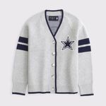 Abercrombie & Fitch WOMENS DALLAS COWBOYS LUXELOFT CARDIGAN SWEATER GRAY SMALL Photo 0
