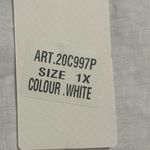 Valentina Naldi Italy White Fringe Hem Linen Tank Top Size 1X NEW With tags Photo 10