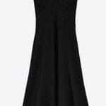 ZARA Blogger's Fav LINEN BLEND CORSET MIDI DRESS Photo 8