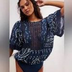 Free People  Bali Tate Mixed Media Bodysuit Photo 2