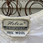 Vintage 60s Helen Fashions 100% wool beaded and sequined cream sleeveless blouse White Size M Photo 3