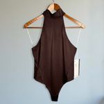 Lululemon Wundermost Ultra-Soft Nulu Mockneck Sleeveless Bodysuit - French Press Photo 3