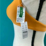 J.Crew New with tags  orange Scrunchie-strap squareneck bikini top in size xxs Photo 2