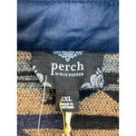 Perch by Blu Pepper Aztec Print Flannel Shirt Jacket Women's 1XL Blue Tan Black Size undefined Photo 2