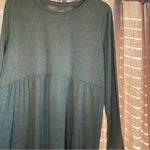 Sonoma  Green Maternity Drapey Empire Waist Long Sleeve Shirt Size Large Photo 5