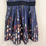 Foxiedox  Navy Floral Lace Hem Open‎ Back Sleeveless Flare Bryonia Dress MEDIUM Photo 4