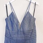 Mac Duggal 
Blue Shimmer Pleated V-Neck Gown Size 10 NWT Photo 3