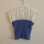 Anthropologie Maeve Short-Sleeve Smocked Polo Top | Photo 5