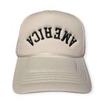 America Upside Down Trucker Hat White Photo 0