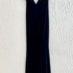Jay Godfrey NWT Sleeveless Velvet Plunge Neck Maxi Dress Dark Blue Womens Size 0 Photo 2