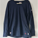 Ariat  Women’s FR AC V-Neck Top In Navy Cat Level 2 Size Large Breathable Photo 0