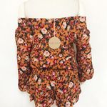 Honey Punch Floral Off Shoulder Boho Gypsy Romper Photo 3