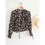 DOÊN Doen | Luca Anemone Black Floral Top | Sz XS | Prairie whimsical nostalgia Photo 9