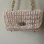 Winkelman's Straw Woven Clutch Bag Gold Chain Strap Purse Vintage Japan EUC Tan Photo 2