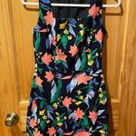 J Crew Factory Floral basketweave dress in Imogine Floral Navy square neck 0 Photo 0