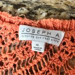 Vtg Joesph A Y2k Retro Crochet Orange Swim Over Blouse Tunic Boho Hippie XL Photo 5