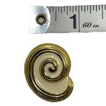 Vintage Signed ??? Gold Tone & Cream Enamel Post Earrings Classy Formal Retro Photo 6