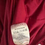 Oh Polly NWT  Oakley Red Slinky Plunge Cowl Long Sleeve Bodycon Mini Dress US 14 Photo 6