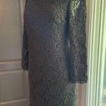 Adrianna Papell Eyelash Lace Lined Elegant Black Lace Dress Size 6 Photo 4