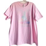 Disney 1971 50th Bella Canvas PINK TEE XL 100% Cotton Mickey Mouse Ears & Castle Photo 8