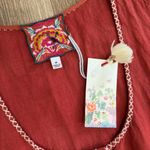 Johnny Was NWT Elia Linen Tie Jumpsuit Embroidered Size Medium in Adobe Photo 7