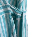 Draper James Draper James Women RSVP Wrap Dress S Aqua Striped Preppy Flirty Coastal Beachy Photo 7