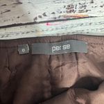 Per Se Tweed Skirt Brown Pink Bouclé Textured Zip Hem Lined Wool 0 Photo 1