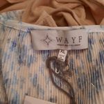 WAYF  Surplice Wrap Bodysuit Top Women Extra Large XL Blue White Floral Camisole Photo 3