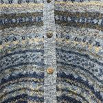 Harley of Scotland Winter Blue Fair Isle Wool Cardigan Sweater Womens Size Large Photo 4