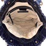 Alexis Hudson Navy Blue Leather Grand Bastille Bag Purse Photo 3